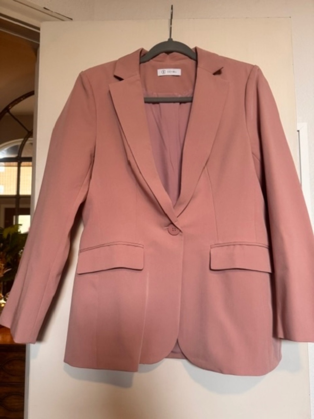 CICY BELL - Double-Breasted Blazer Jacket - Blush/Rose - Medium - NWOT